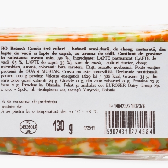 Brânză Gouda tricolor 130g