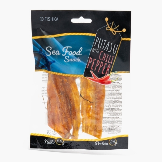 Pește Merlan-Putasu semi-uscat și sărat cu ardei iute Fish Snack 56g