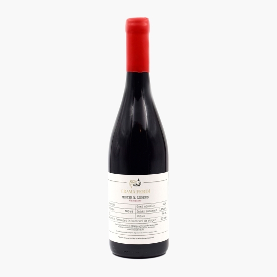 Vin roșu sec Merlot Mister M. Legend, 14.5%, 0.75l