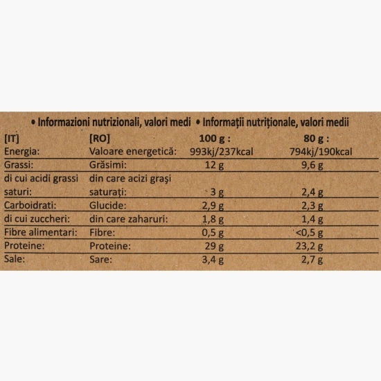 Pastramă de porc cu înveliș de ierburi aromate 80g