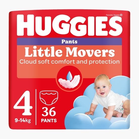 Chiloței Little Movers Jumbo (nr. 4) Boy, 9-14 kg, 36 buc.