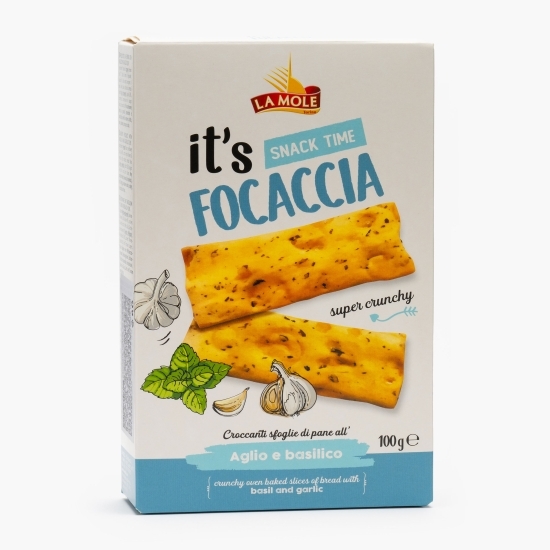 Felii de pâine coapte cu busuioc și usturoi 100g