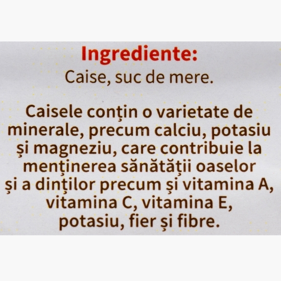 Caise infuzate în suc de mere, fără zahăr 200g