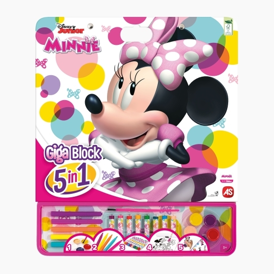 Set pentru desen Minnie Mouse Giga Block 5 în 1, 3+ ani