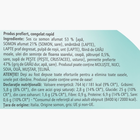 Pennette cu somon 300g