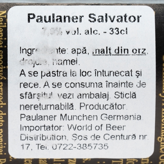 Bere brună Salvator sticlă 0.33l