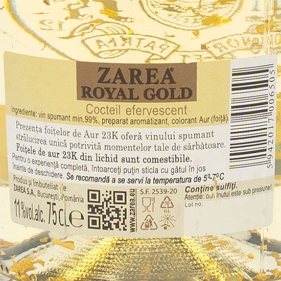 Cocktail efervescent Gold Royal, 11%, 0.75l