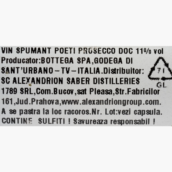 Prosecco alb brut, 11%, 0.2l