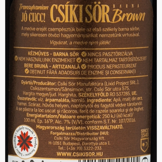 Bere Transylvanian Brown sticlă 0.5l