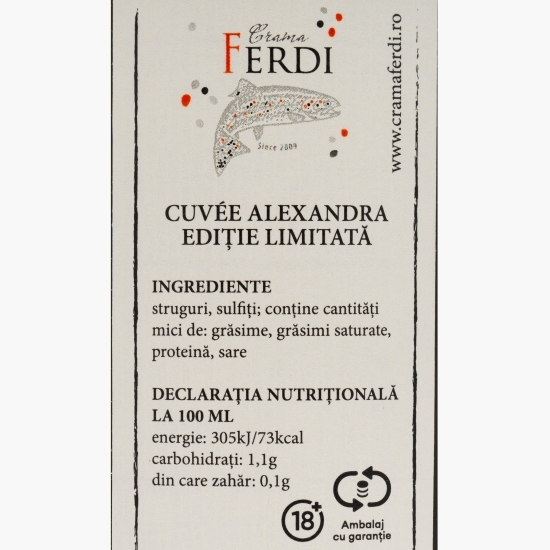 Vin alb sec Cuvee Alexandra, 12.5%, 0.75l