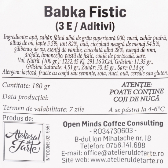 Mini babka cu fistic și Limoncello 180g