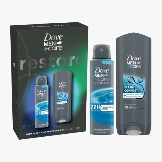 Set cadou Men+Care: deodorant spray Clean Comfort 150ml & gel de duș Clean Comfort 250ml