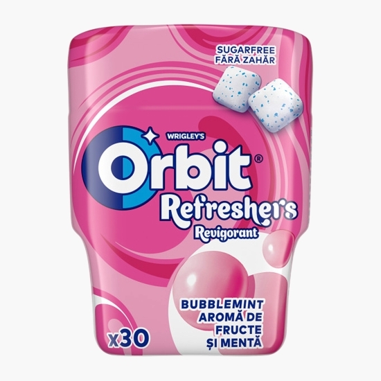 Gumă de mestecat Refreshers Bubblemint fără zahăr, cu aromă de fructe și mentă,  30 buc, 67g