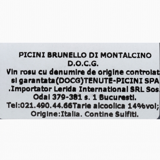 Vin roșu sec Brunello di Montalcino, 14%, 0.75l