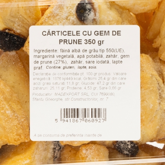 Cărticele cu gem de prune 350g