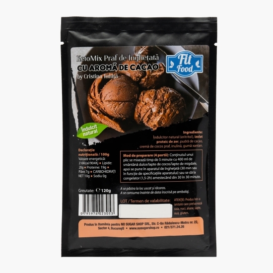 Praf pentru înghețată cu aromă de cacao 100g