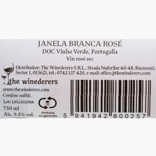 Vin rose sec Vinho Verde, 9.5%, 0.75l