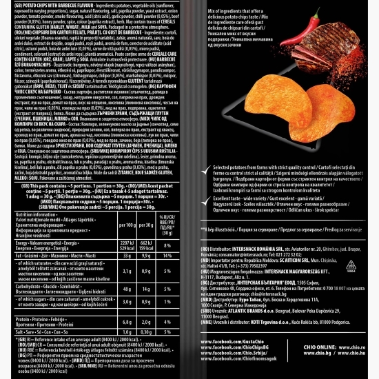 Chipsuri cu gust de barbecue 125g