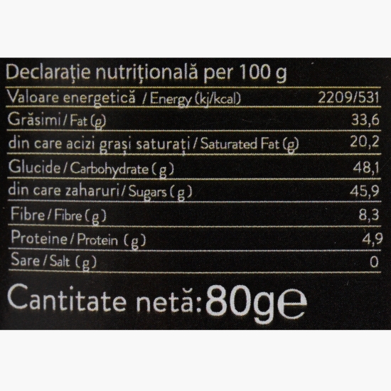 Drajeuri de ciocolată neagră și căpșuni 80g