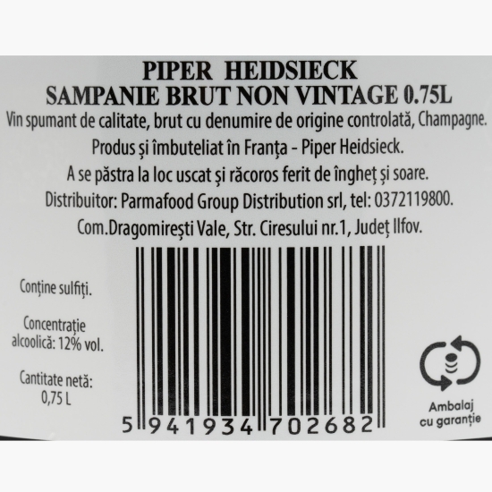 Șampanie Non Vintage Cuvée brut, 12%, 0.75l