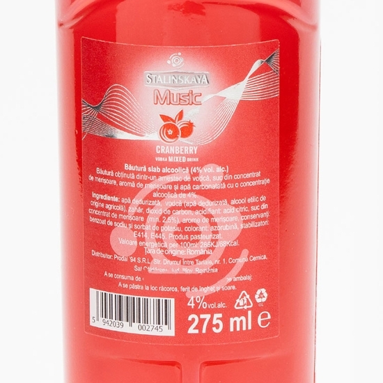 Băutură slab alcoolică Cranberry 4% alc. 0.275l