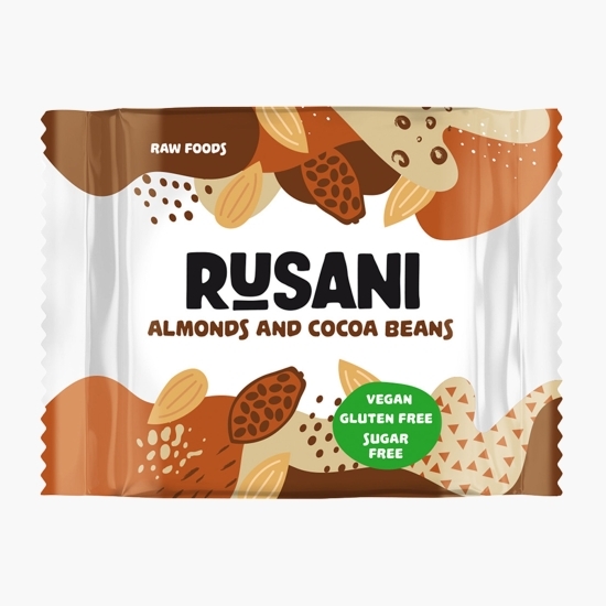 Biscuite vegan cu migdale și boabe de cacao, fără zahăr adăugat 40g