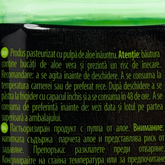 Băutură răcoritoare necarbogazoasă cu aloe vera, zero zahăr 0.5l