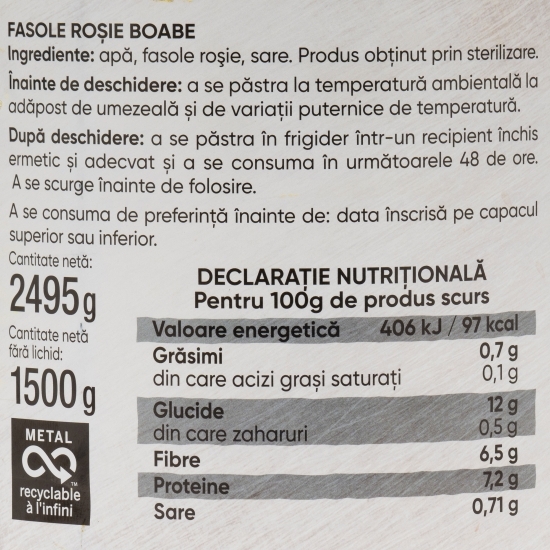 Fasole roșie 2495g