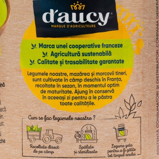 Mazăre verde cu baby morcovi 400g