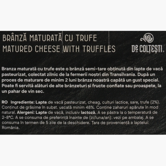 Brânză maturată cu trufe 200g