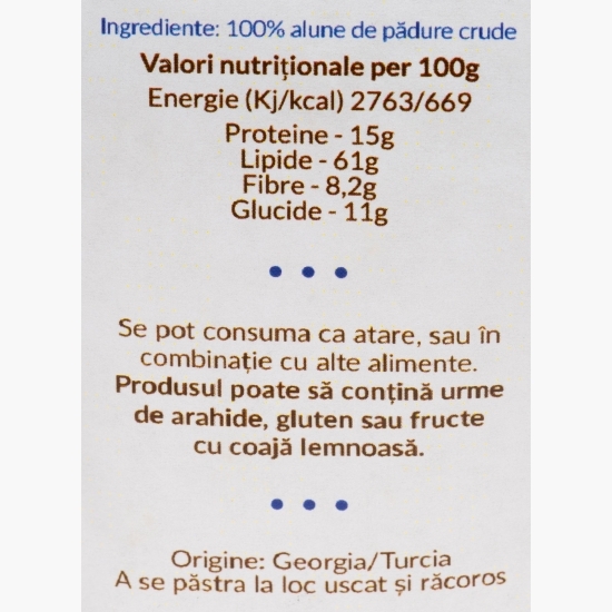 Alune de pădure crude 250g