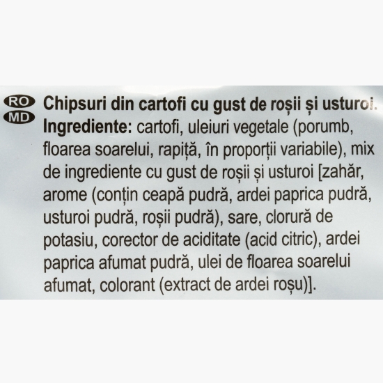 Chipsuri din cartofi cu roșii și usturoi 125g