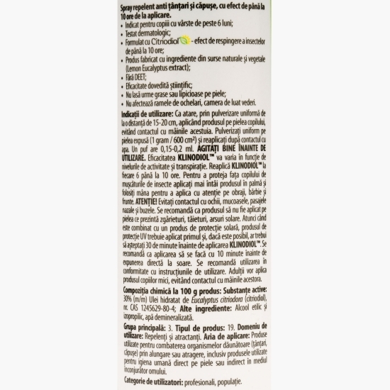 Spray antițânțari și căpușe 100ml