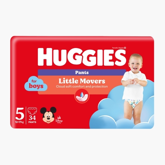 Chiloței Little Movers Jumbo (nr. 5) Boy, 12-17 kg, 34 buc.