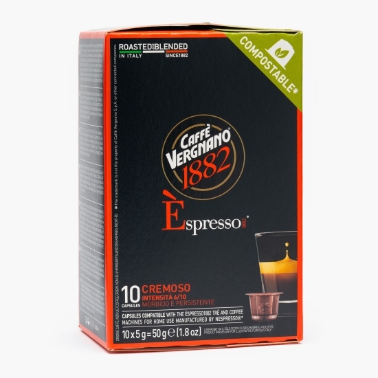 Capsule cafea Espresso Cremoso, compatibile Nespresso, 10 băuturi