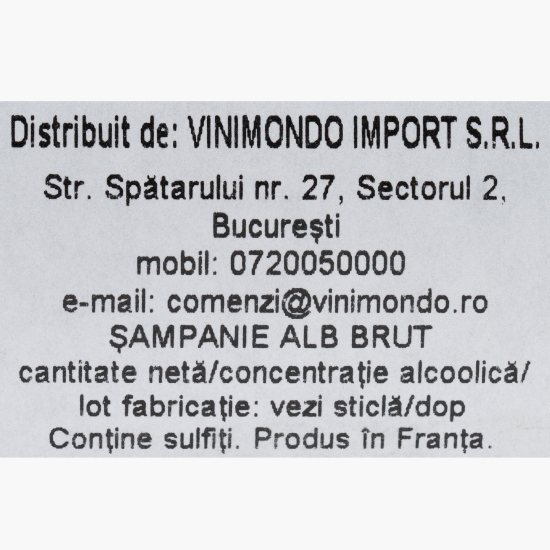 Șampanie Reserve alb brut, 12%, 0.75l