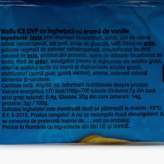 Înghețată vafă de vanilie 80ml