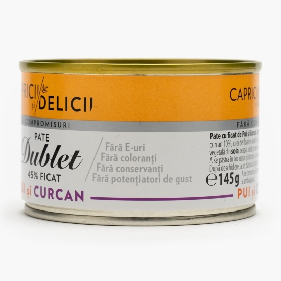 Pate cu ficat de pui și curcan 145g