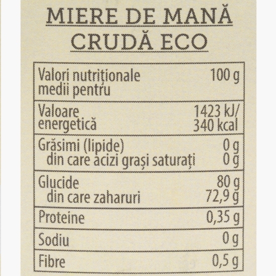 Miere de mană crudă eco 420g