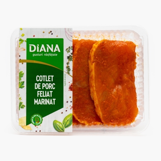 Cotlet porc fără os, feliat, marinat 640g