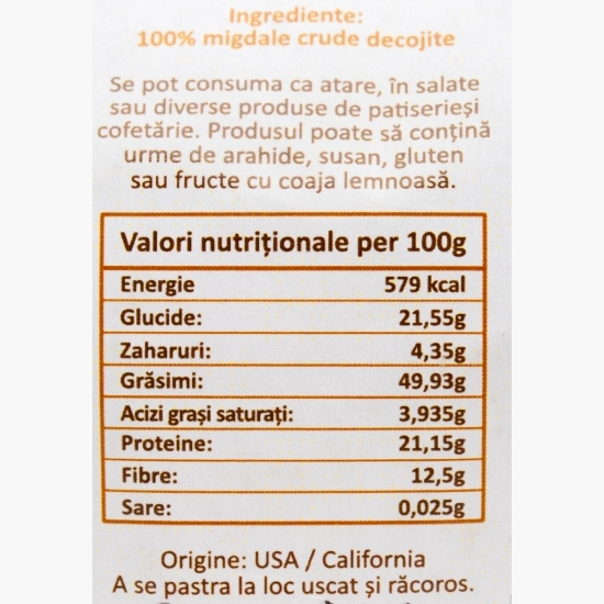 Migdale crude decojite 250g