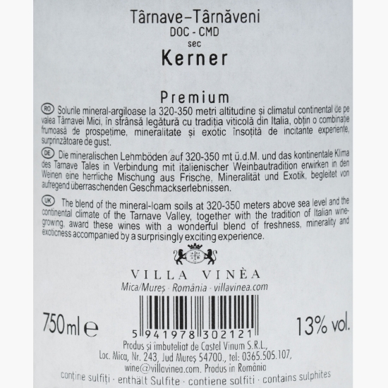 Vin alb sec Kerner, 13%, 0.75l