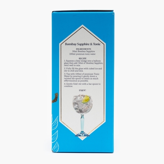 Gin Sapphire 40% alc., 0.7l+ 1 pahar