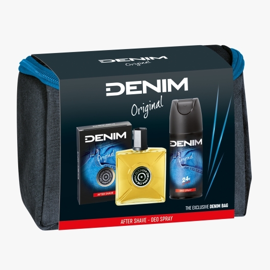 Set cadou Original (loțiune după ras, 100ml + deodorant spray pentru corp, 150ml + borsetă)