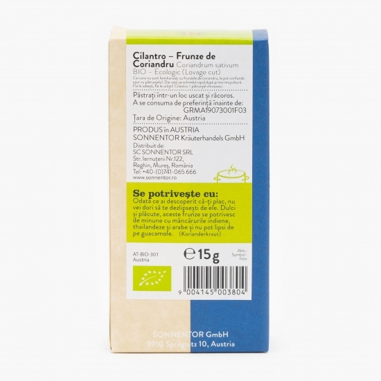 Frunze de coriandru eco Cilantro 15g