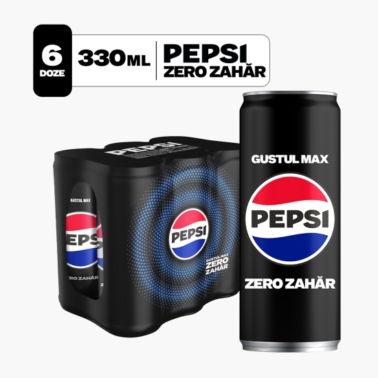 Băutură carbogazoasă Max zero zahăr doză 6x0.33l