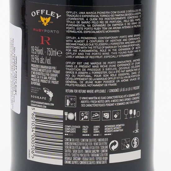 Vin roșu dulce Porto Ruby, 19.5%, 0.75l