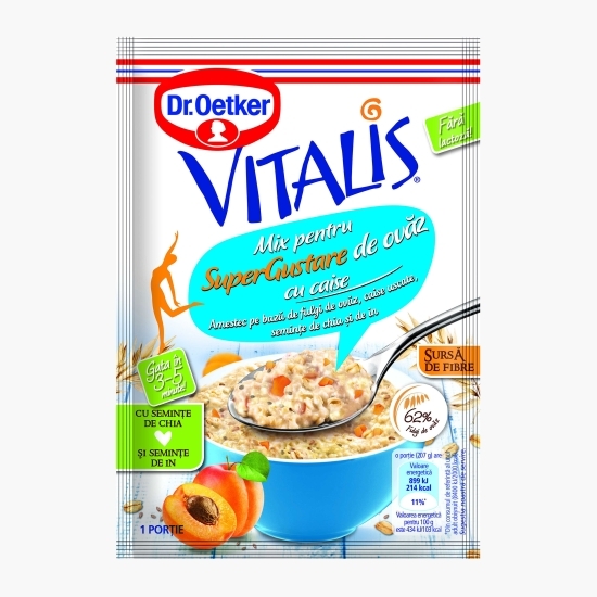 Mix pentru super gustare de ovăz Vitalis cu caise 57g