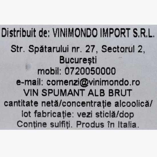 Vin spumant alb brut Prosecco San Pietro Barbozza, 11.5%, 0.75l