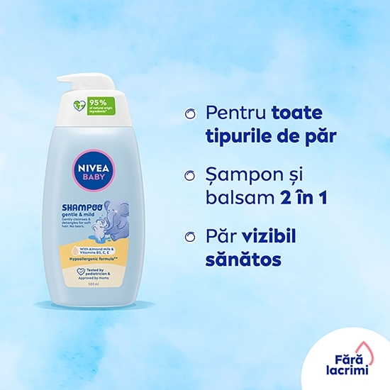 Șampon pentru bebeluși Baby Gentle & Mild 0.5l